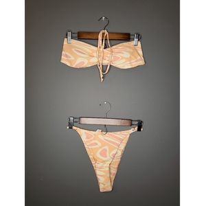 Aurelle Orange Bandeau Bikini